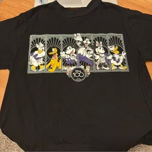 Disney Black Graphic Tee with Characters